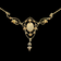 Antique Victorian 14K Gold Seed Pearl Lavalier Necklace