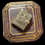 9K Yellow Gold Holy Bible Charm / Pendant with Lord's Prayer