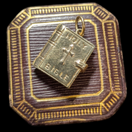 9K Yellow Gold Holy Bible Charm / Pendant with Lord's Prayer