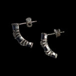10K White Gold Sapphire & Diamond Bar Stud Earrings