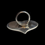 Sterling Silver Large Oversized Puffy Heart Statement Ring Size 7