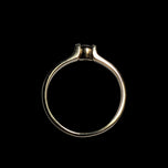 10K Yellow Gold Tension Set Diamond Solitaire Ring Size 4.5