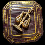 10K Yellow Gold Scales of Law / Libra Scales Zodiac Charm / Pendant