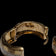 10K Yellow & White Gold Two Tone Etched Pattern Huggy Hoop Earrings by SCJ