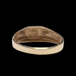 10K Two Tone Yellow & White Gold Diamond Band Size 10.5