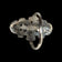 Sterling Silver Rectangular Cut Onxy & Marcasite Deco Ring Size 6 3/4