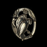 Vintage Silver Tone Love Bird Parrot Brooch