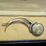 Sterling Silver "Shiva Eye" Modernist MCM Abstract Brooch