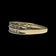 10K Yellow Gold Double Row Diamond Band Size 7 1/4