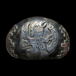 Sterling Silver Peruvian Incan Bird Repoussé Brooch