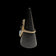 10K Yellow Gold Hematite / Black Alaskan Diamond Marquise Cut Ring Size 5 1/4
