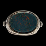 Antique / Victorian Silver / Carnelian & Bloodstone Spinner Fob Equestrian Rider Sheffield