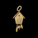 9K Yellow Gold Cuckoo Clock Charm Pendant