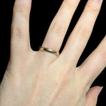 10K Yellow Gold Beveled Band Ring Size 6