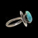 Sterling Silver Turquoise Cabochon Ring Size 6 1/4