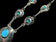 Sterling Silver Bear Paw & Feathers Turquoise Necklace