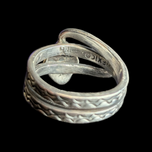 Sterling Silver Snake Ring With Turquoise Eyes - Native American - Zuni