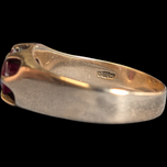 10K Yellow Gold Synthetic Ruby Men's Ring Size 11