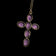 Antique Gold Filled Amethyst Cross with Gold Filled Chain