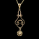 14K Yellow Gold & Diamond Lavalier Pendant Necklace