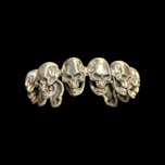 Heavy Sterling Silver Skull Cuff Bracelet