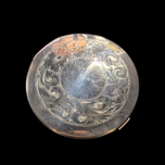 Sterling Silver Floral Compact Case With Mirror