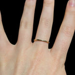 Art Deco 14K Gold Beveled / Starburst Simple Band Size 7