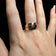 14K Yellow Gold Ruby Starburst Cluster Thick Band Ring Size 7 3/4
