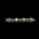800 Silver Art Deco Filigree Bracelet With Blue Glass