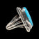 Navajo / Vintage Pawn Silver Square Sterling Silver & Turquoise Cabochon Ring Size 6