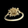 14K Yellow Gold Opal Flower Cluster Ring Size 7 1/4