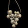Mid Century Modernist Pendant Necklace with Stones - Pewter