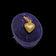 18K Brushed Yellow Gold Heart Charm / Pendant Italy