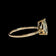 10K Yellow Gold Teardrop Pale Blue / Green Quartz & CZ Ring Size 6