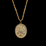 Antique Gold Filled Victorian Double Sided Locket With Cross