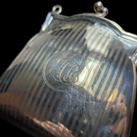 Antique William H Haseler Sterling Coin Purse / Hand Clutch with Loops & Ball Clasp 1919