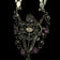 Mimi Shulman Tokens of Gilt Art Nouveau Chandelier / Lavalier Necklace Gilt Silver OOAK