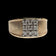 10K Yellow Gold 9 Diamond Brushed Cluster Band Size 11 3/4