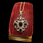 FNA Sterling Silver & Garnet Pendant Necklace