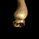 10K Brushed Gold Italian Cornicello Charm / Pendant with Etching