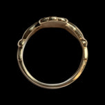 Large 9K Yellow Gold Scottish / Irish Claddagh Ring Size 6 1/4