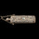 Art Nouveau Floral Chatelaine Silver Perfume Bottle with Chain