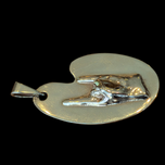 10K Yellow Gold Rock On / Sign of the Horns Hand Pendant Charm