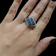 Vintage Mexico 950 Silver Sodalite Necklace, Ring, and Bracelet Set - Ring Size 10
