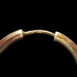 14K Gold Squared Off Hoop Earrings 22mm