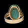 10K Yellow Gold Malachite Abstract Wave Ring Size 6 3/4