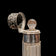 Antique Gorham Sterling Silver & Glass Double Chamber Perfume Bottle