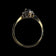 10K Two Tone Diamond & Sapphire Waterfall Bypass Ring Size 7 1/4