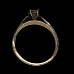 14K Yellow Gold and Diamond 0.25 CT Solitaire Estate Ring Size 7