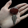 Mexico Sterling Silver Carnelian Cabochon Pendant or Brooch Signed